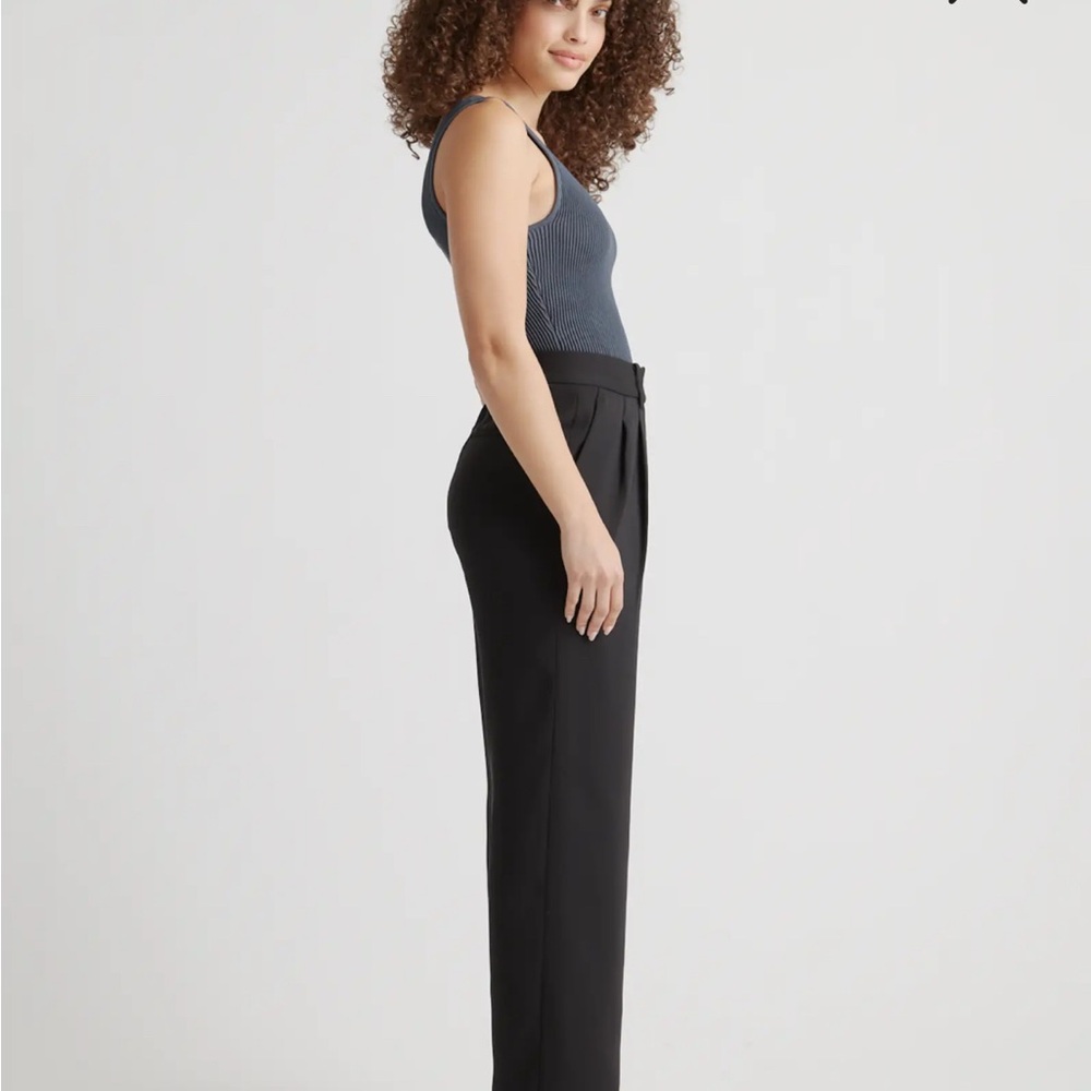 Quince Black Wide Leg Pants